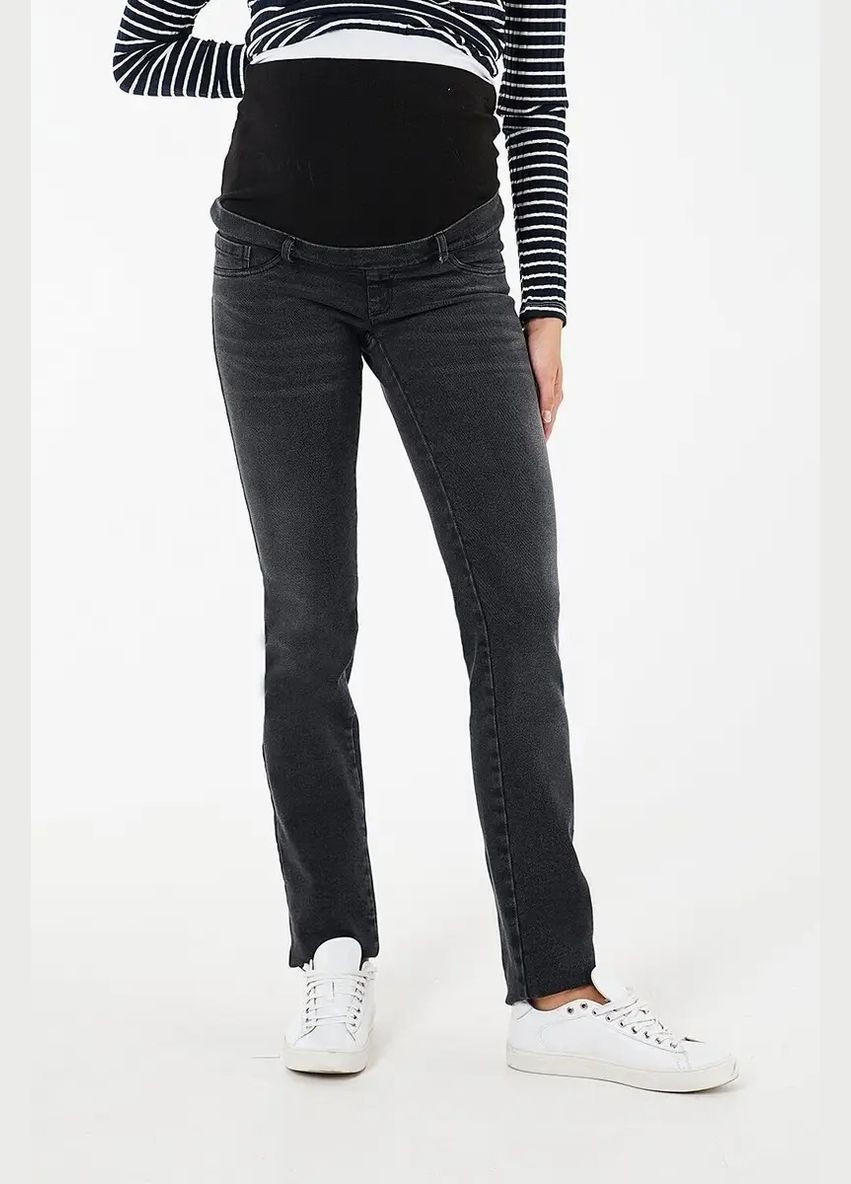 Джинси чорні для вагітних із високим трикотажним животом To Be - (303722408)