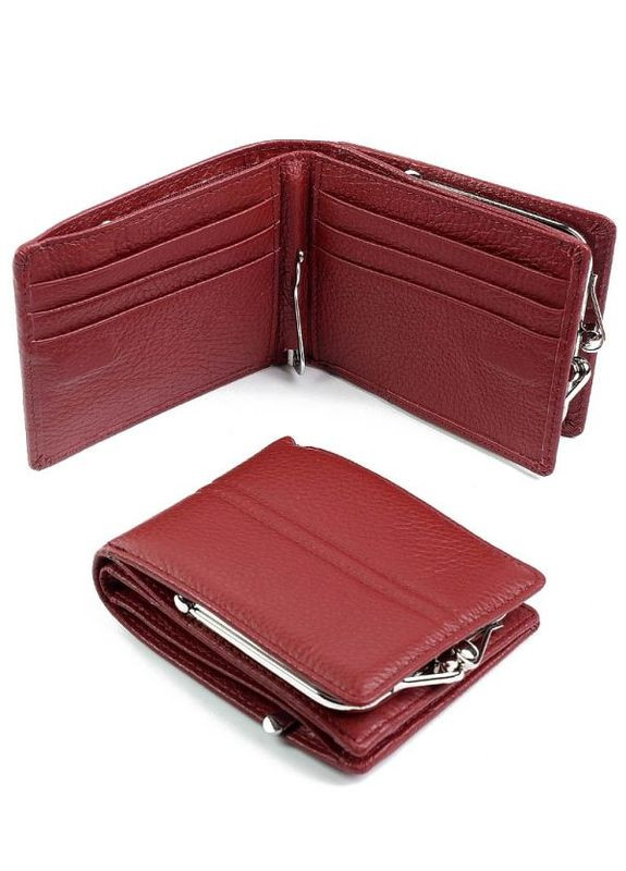 Жіночий шкіряний гаманець червоний No Brand (292920397)
