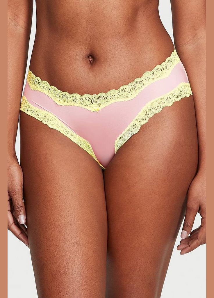 Рожевий демісезонний комплект білизни з мереживом Victoria's Secret 538820077 rose