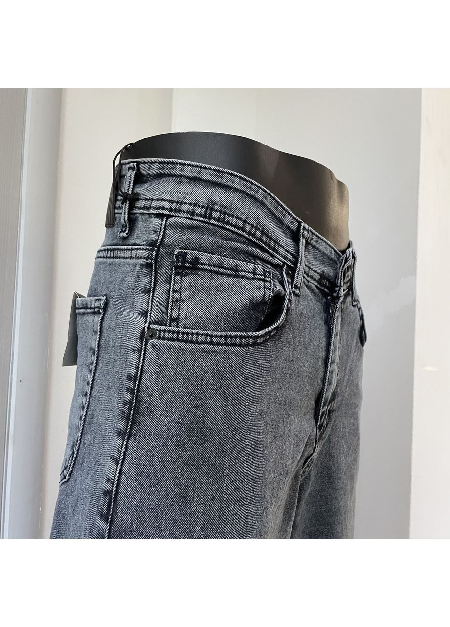 Джинси чоловічі широкі баггі прямі стрейч 29 сірі DESTRY (354332046)