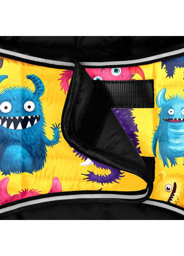 Курточка-накидка для собак Clothes, малюнок "Мохнаті монстри",, А 32 см, B 41-51 см, С 25-35 см WAUDOG (363199608)