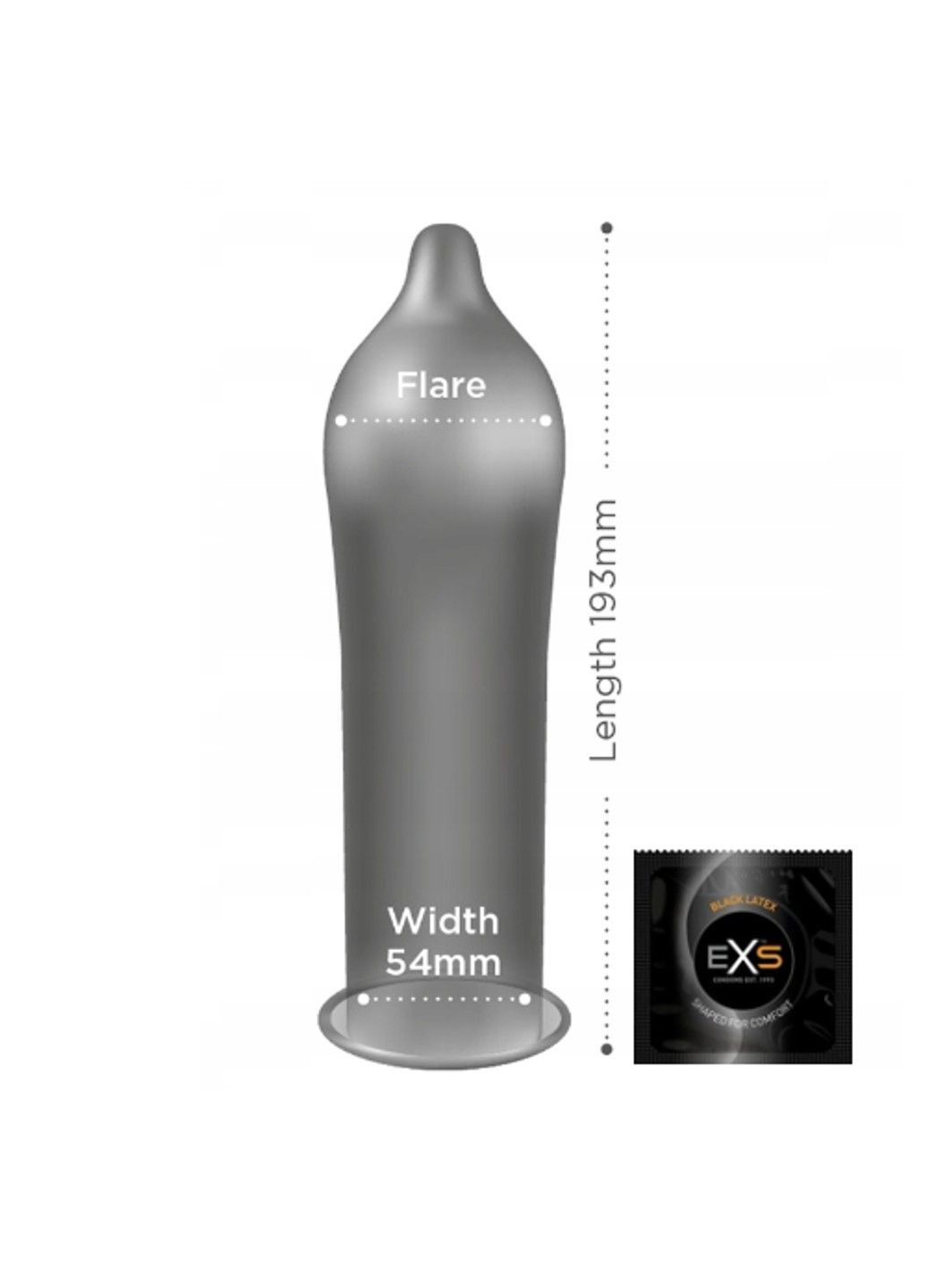 Презерватив EXS BLACK LATEX No Brand (284236130)