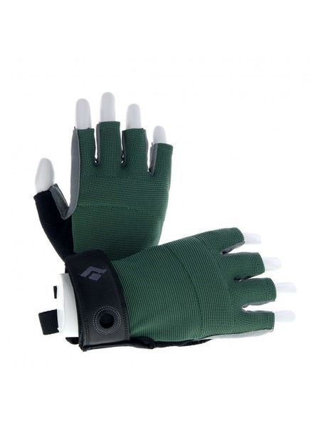 Перчатки женские Crag Half-Finger Gloves Woman's Черный-Зеленый Black Diamond (279848911)