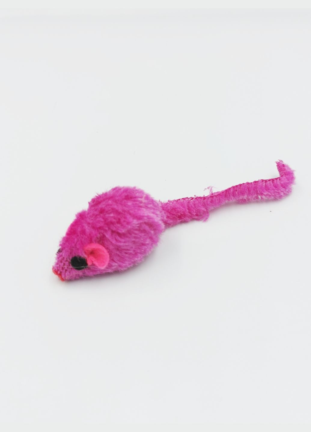 Іграшка для котів миша з хутра фуксія 5 см Ecotoys (273442515)