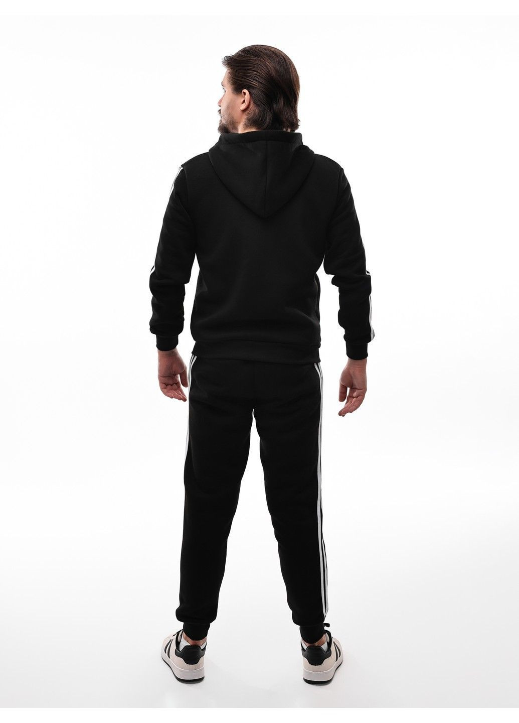 Черный спортивный костюм мужской ЕДЕЛЬВЕЙС
