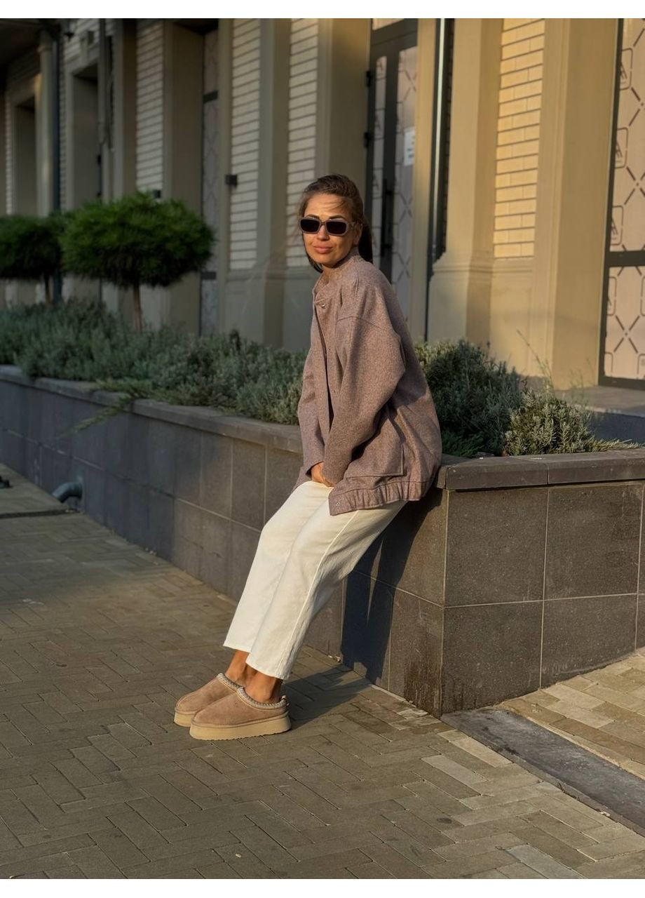 Жіноча куртка-бомбер з пальтового кашеміру Vakko на кнопках (355205050)