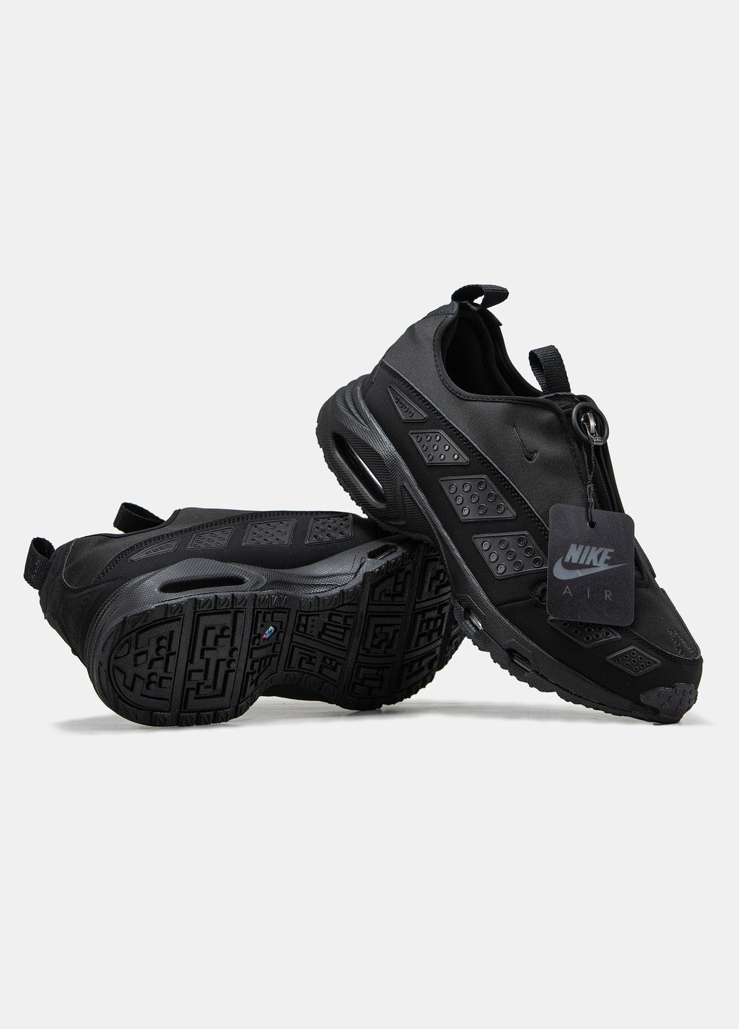 Чорні всесезон кросівки чоловічі nike air max sunder sndr black | найк аір макс сандер сндр чорні No Brand