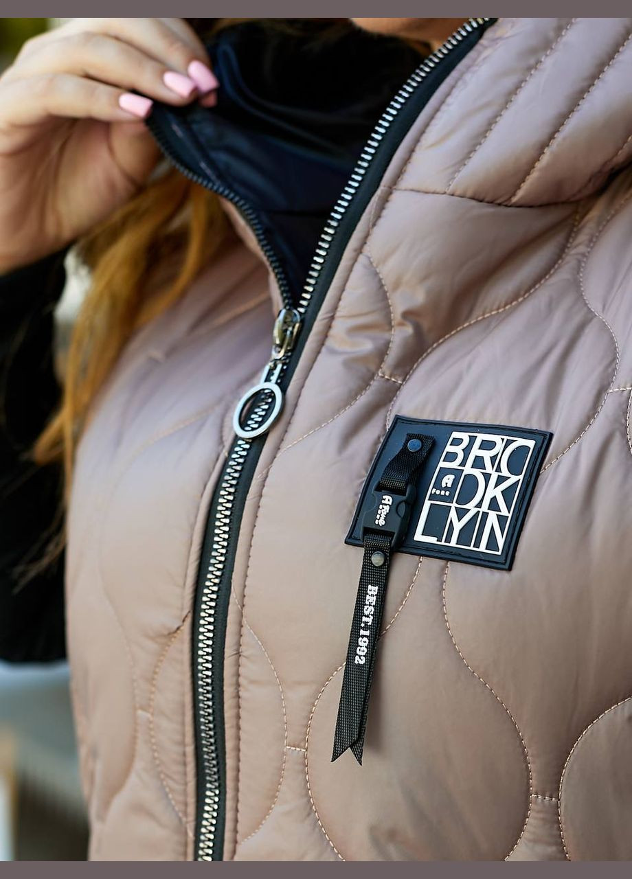 Подовжена жіноча демісезонна жилетка New Trend (304987378)