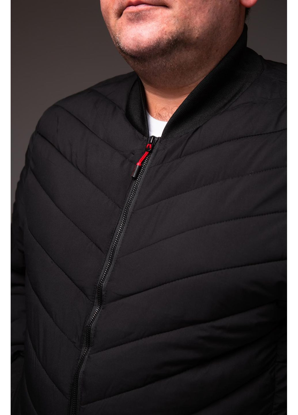 Чорна демісезонна куртка бомбер чоловіча демісезонна утеплена батал No Brand