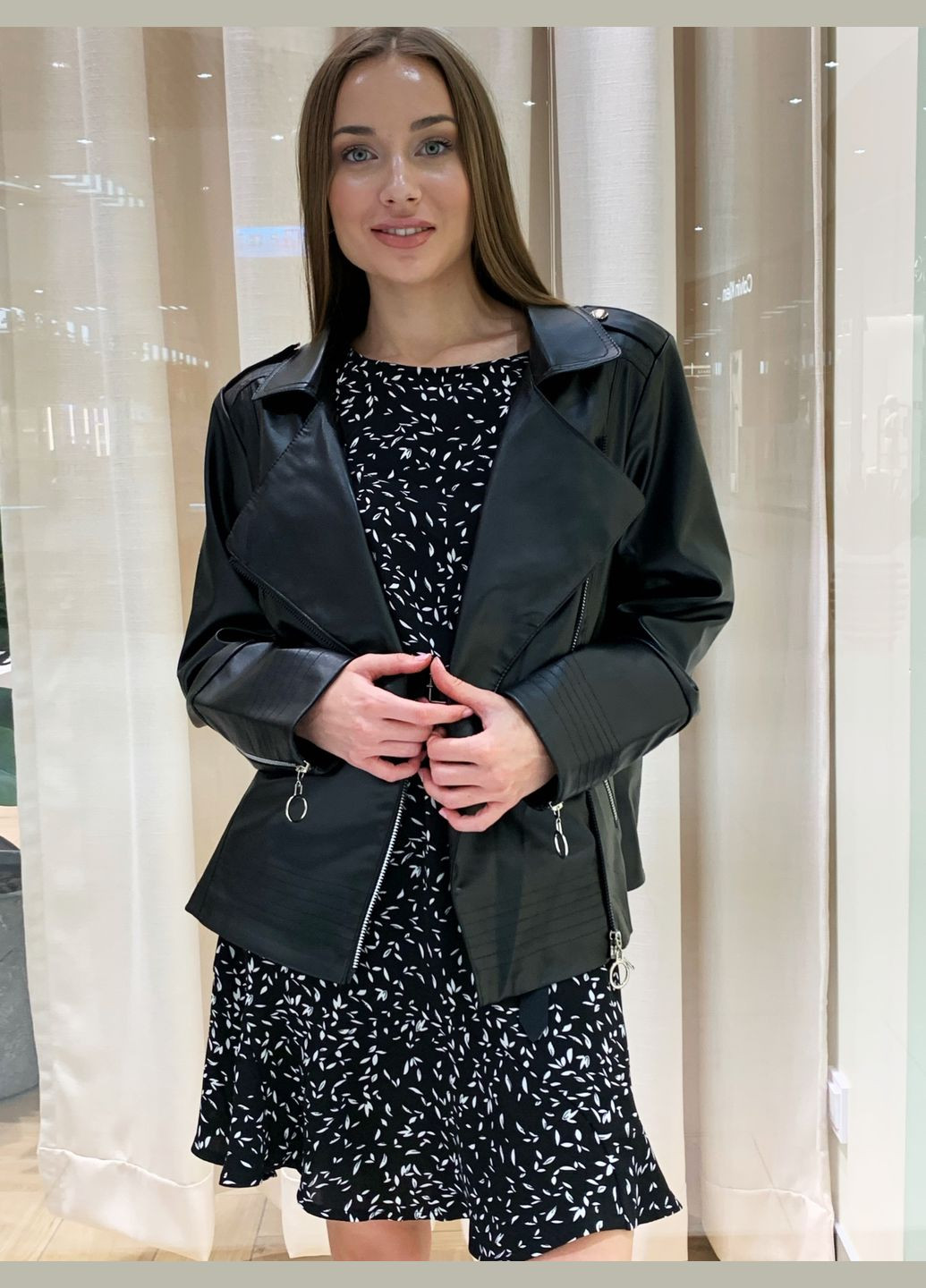 Чорна повсякденний сукня чорно-біла кльош InRed з малюнком