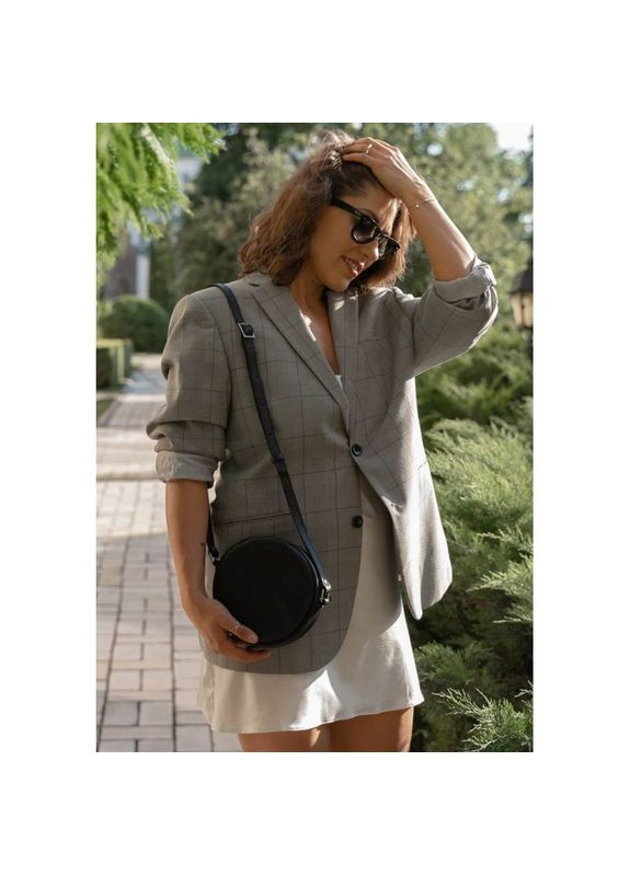 Шкіряна сумка жіноча через плече Бон-Бон Krast Чорний BlankNote (302008102)