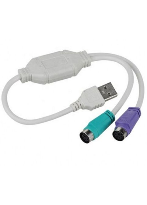 Перехідник клавіатури мишки USB2.0 A to PS2 M/F (тато/мама) x2 0.15m Lucom (370888296)