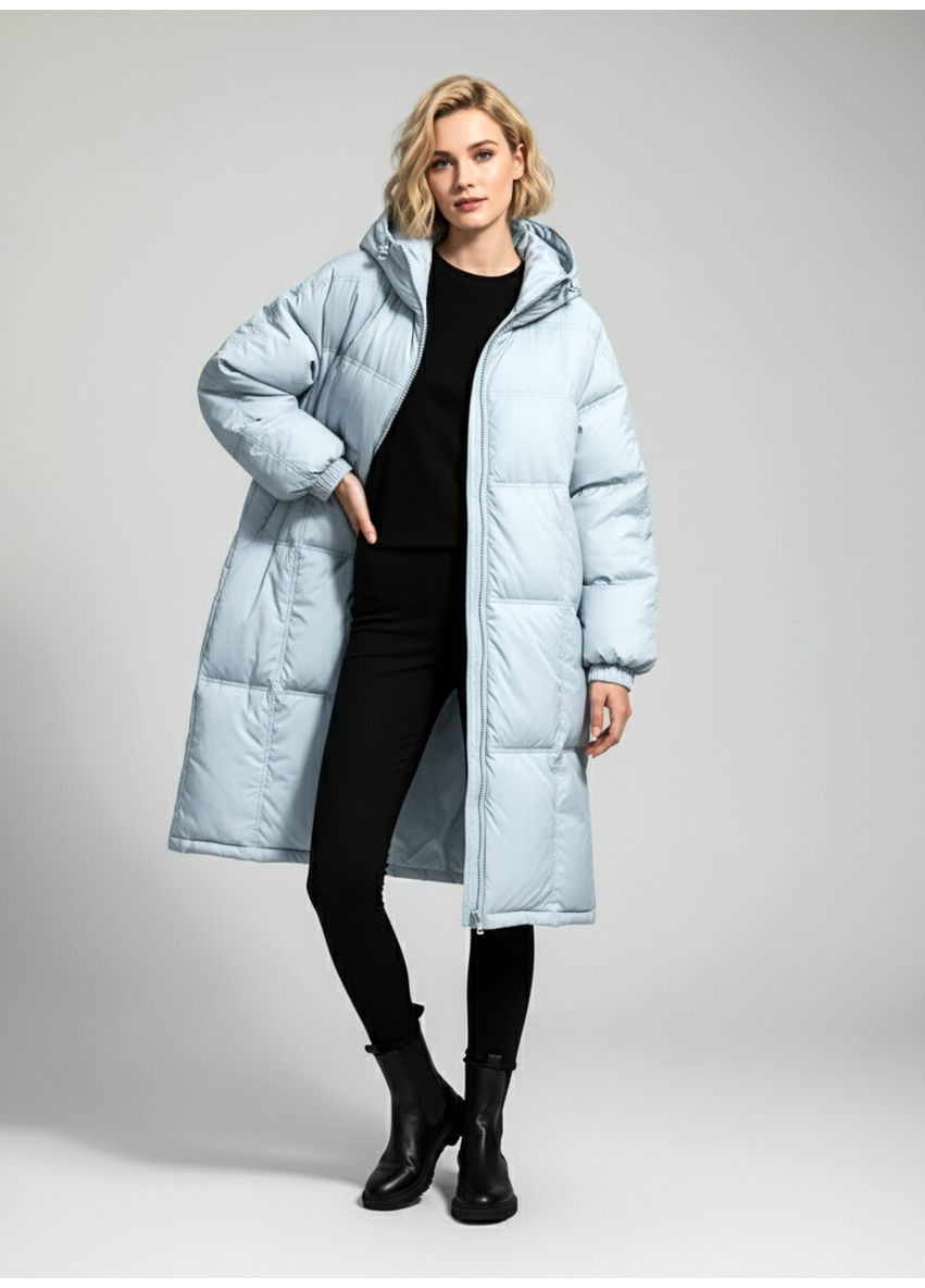 Голубой демисезонный Пуховик Number Nine