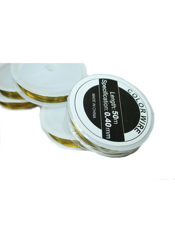 Проволока для рукоделия золотистая 50м/0.40мм FROM FACTORY YJA (335397597)