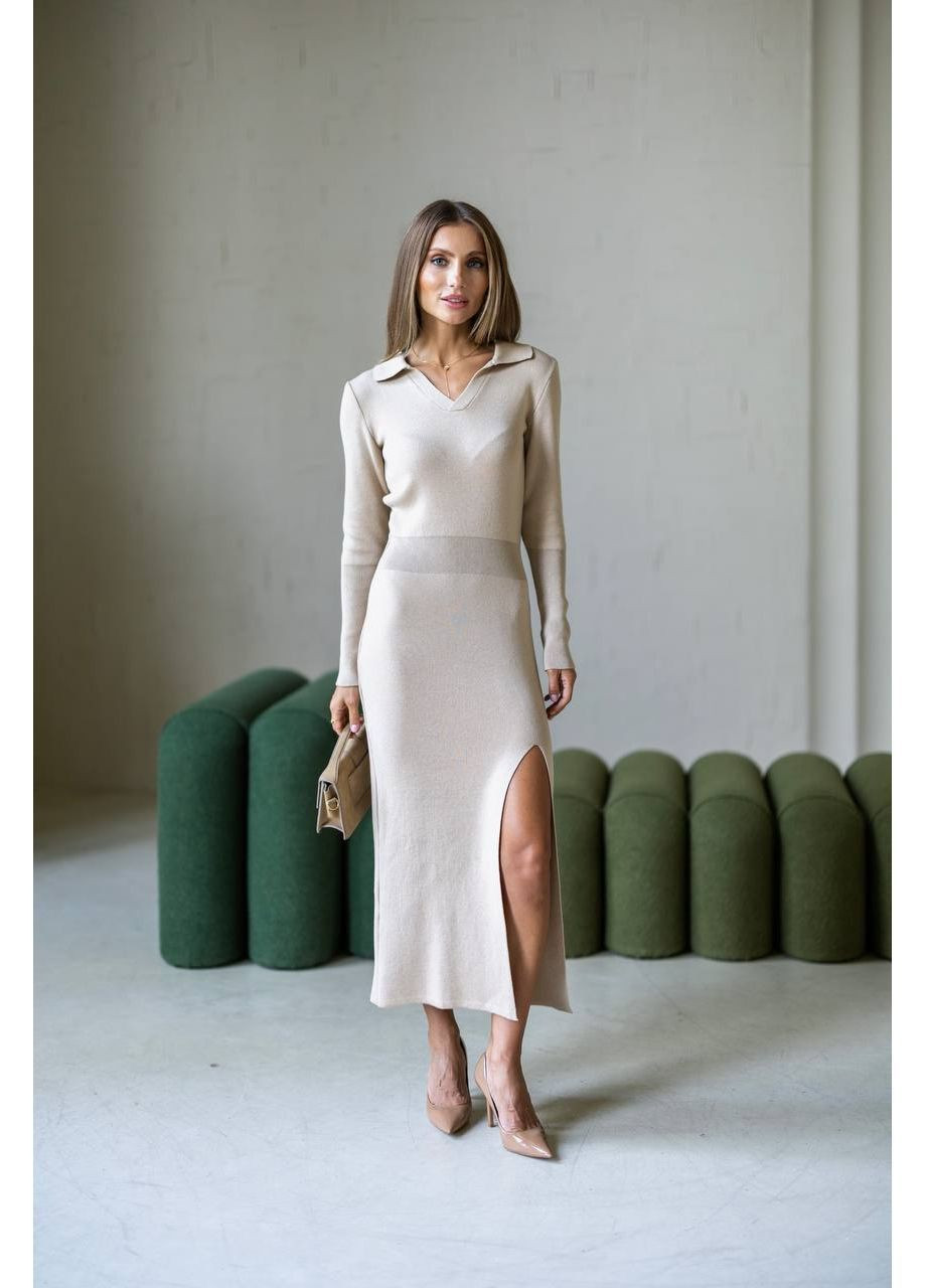 Бежева повсякденний сукня жіноча KaraMix однотонна