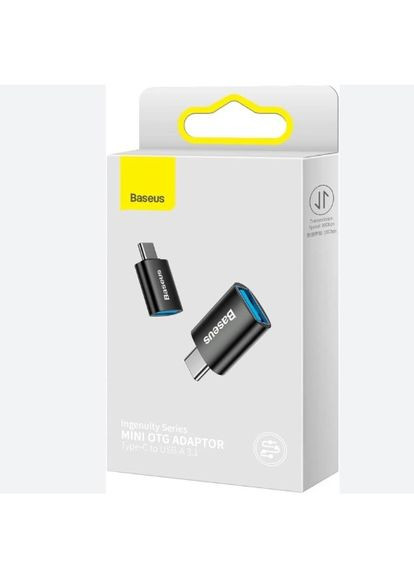 Адаптер Mini OTG Type-C/USB-A 3.1 Black (ZJJQ000001) Baseus (333031888)