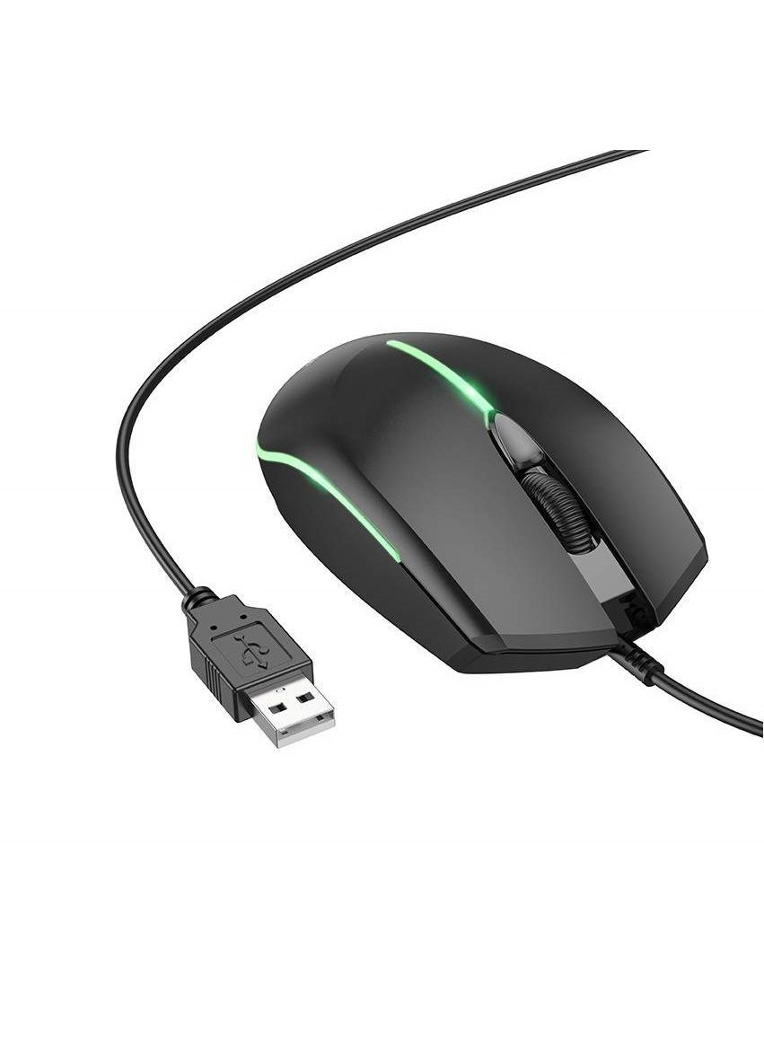 Миша Soaring game luminous wired mouse Black (6941991102745) Borofone BG10 (372677721)