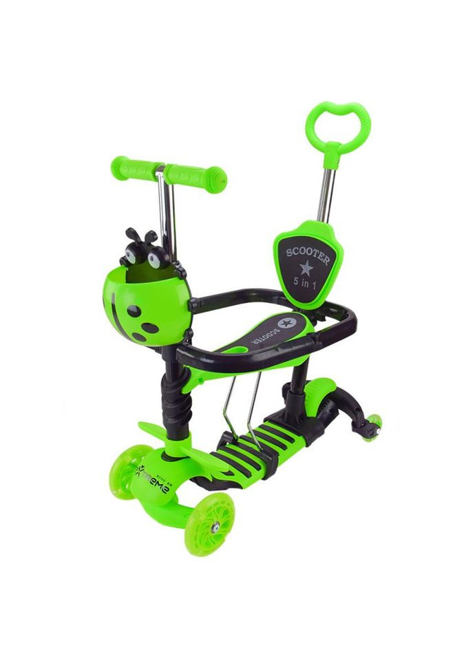 Самокат дитячий 3-х колісний Scooter Children's SC2501(Green) 3в1 колеса що світяться, No Brand (330017883)