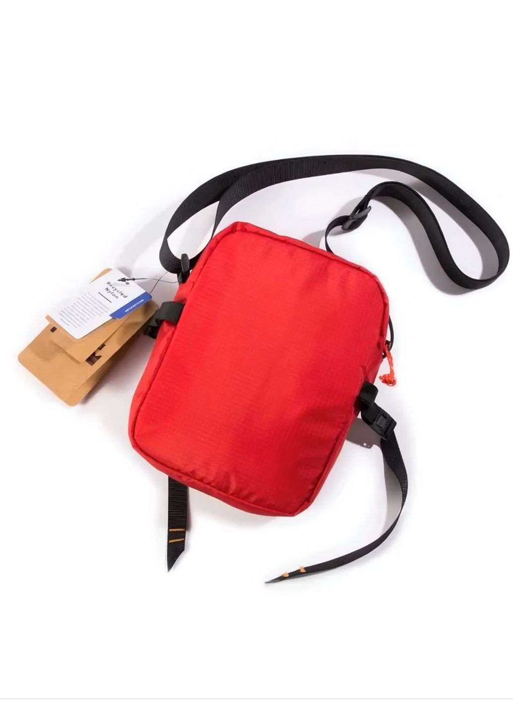 Водонепроникна сумка унісекс, зі зйомним патчем у червоному кольорі. No Brand Мессенджер (322768073)