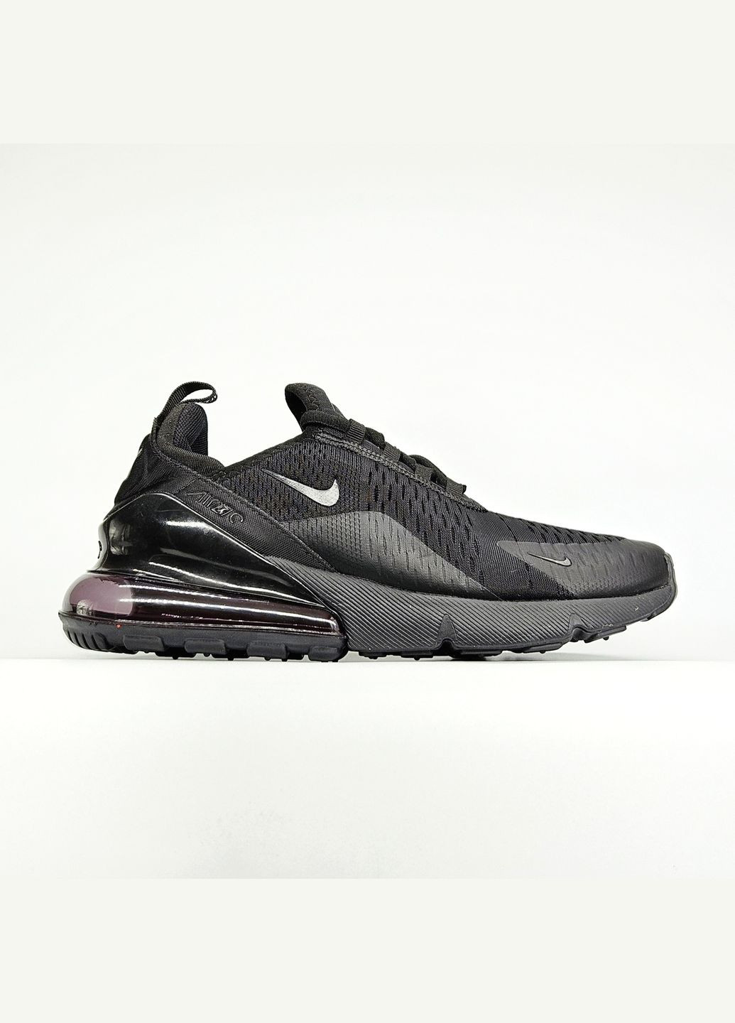 Кроссовки женские и мужские Nike Air Max 270 black| Найк Аир Макс 270 черные No Brand чёрные демисезоны (307288658)