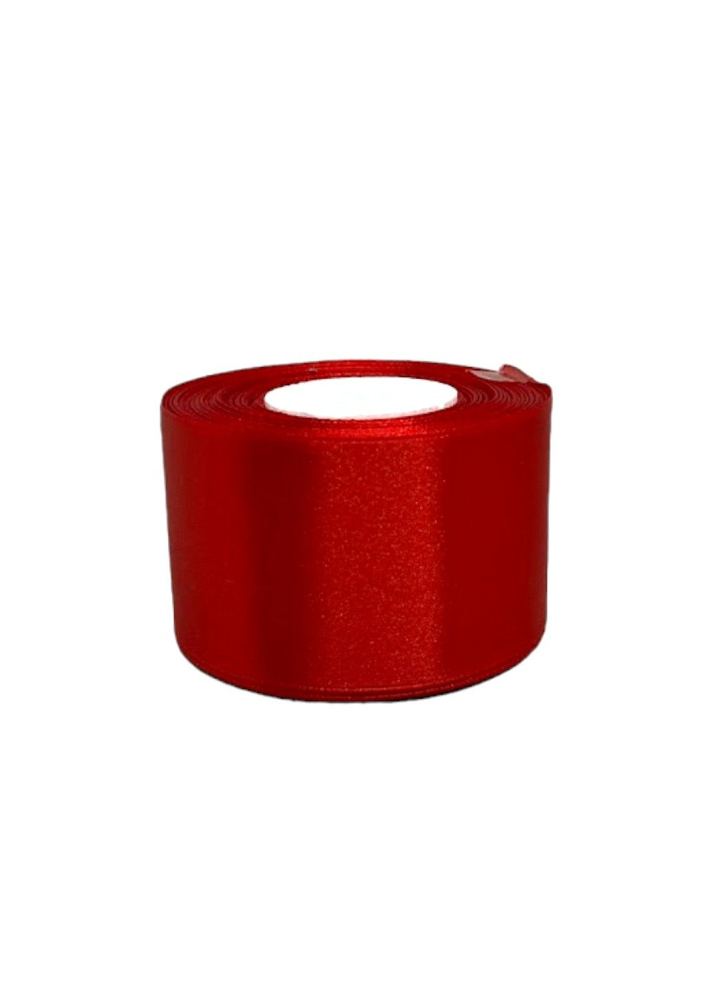 Атласна стрічка 5 см, колір червоний, 1 рулон (23 м) No Brand (301649803)