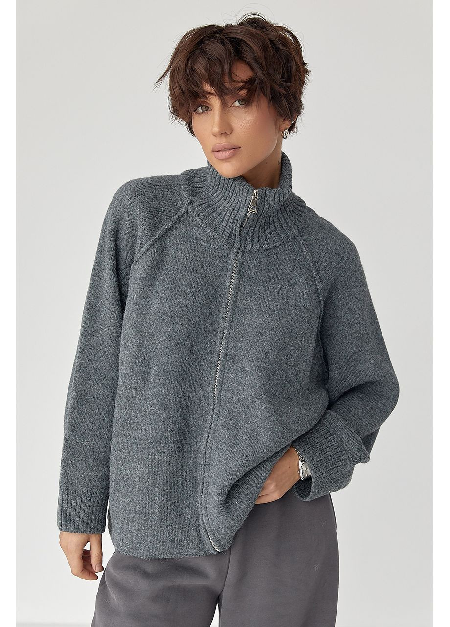 Серый демисезонный кардиган Lurex