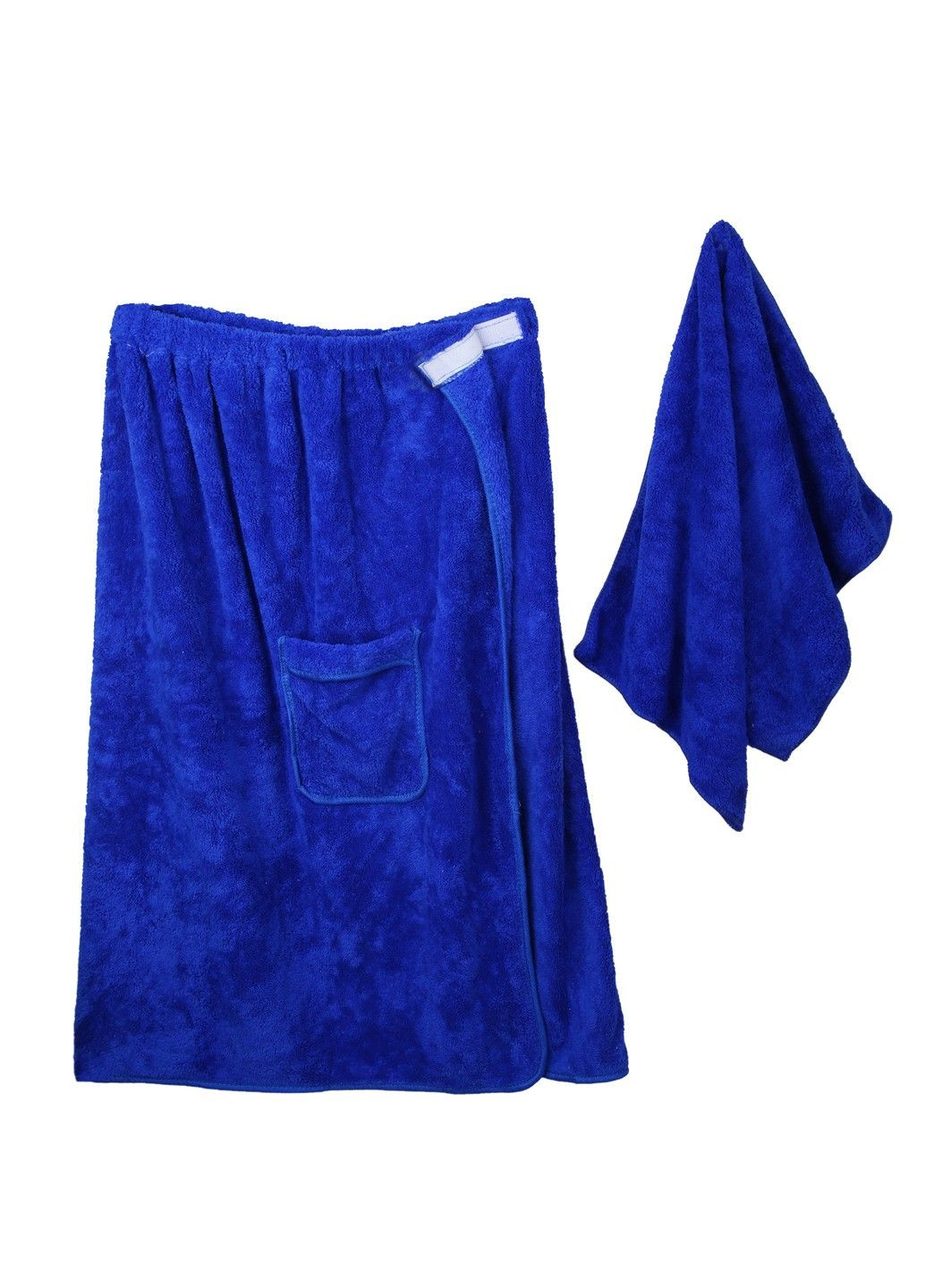 Набір (рушник, чалма) Mtp синій