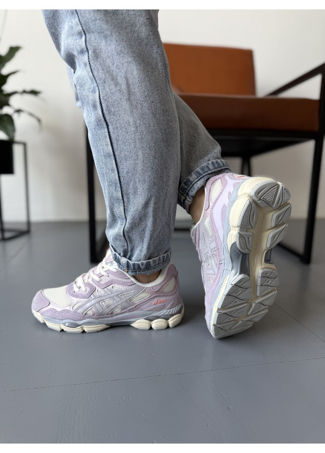 Комбіновані Осінні кросівки чоловічі asics gel-nyc rose water асікс гель нюк No Brand