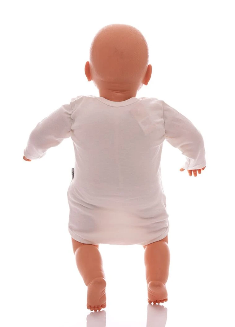Боді із довгим рукавом однотонний біле MiniPapi 86 см (29093) BABYKROHA (297197885)