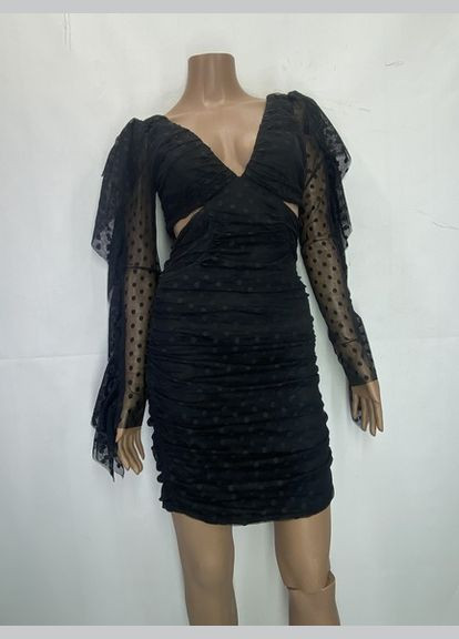 Чорна коктейльна сукня з відкритою спиною Asos однотонна