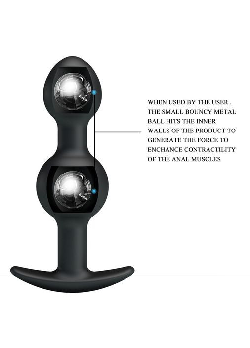 Анальная пробка - Pretty Love Special Anal Stimulation Anal Balls 4.05" Black Drive LyBaile (322184065)