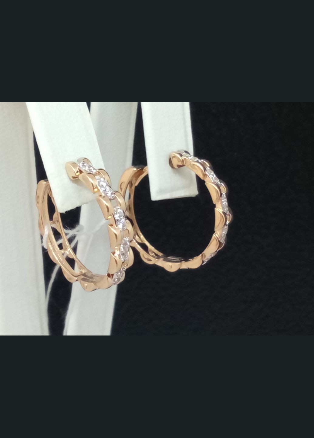 Золоті сережки з фіанітами. 111014 Столична Ювелірна Фабрика (272797554)