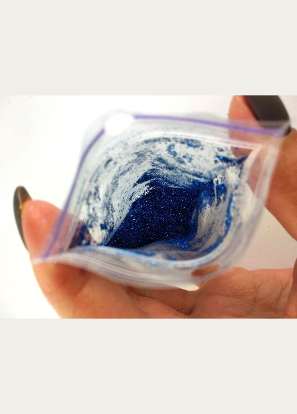 Глітер для епоксидної смоли Блискучий не осідає в смолі не вигоряє 0.02 мм Синій Упаковка 10 г Finding (316248229)