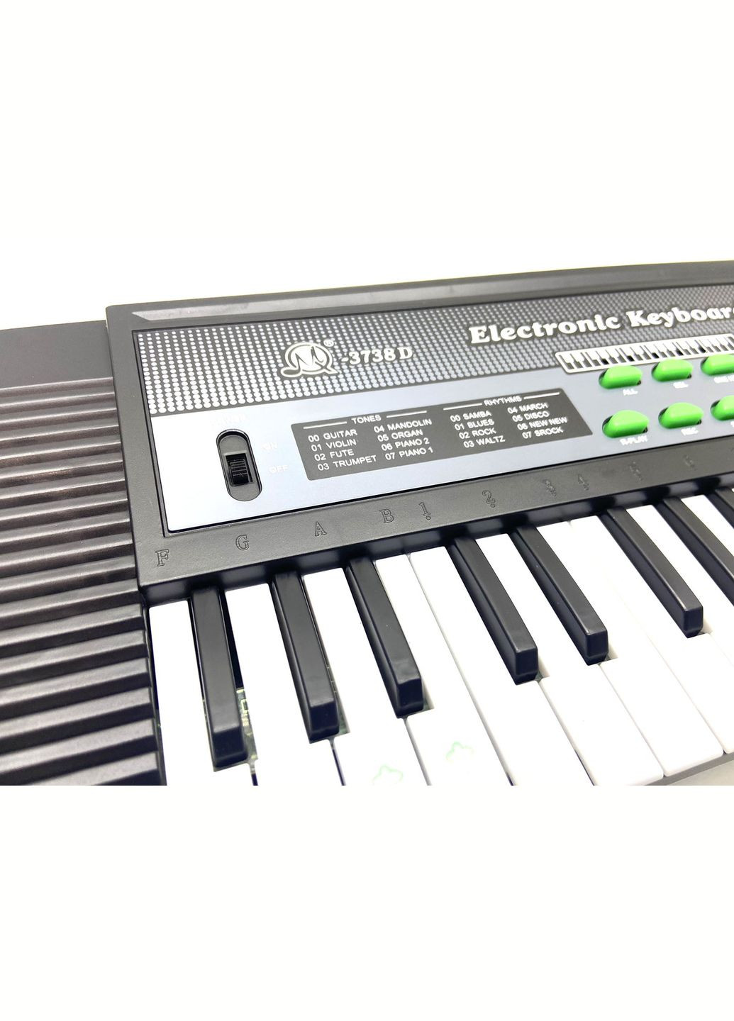 Синтезатор дитячий з мікрофоном та USB Чорний (MS-3738) Limo Toy (301421218)