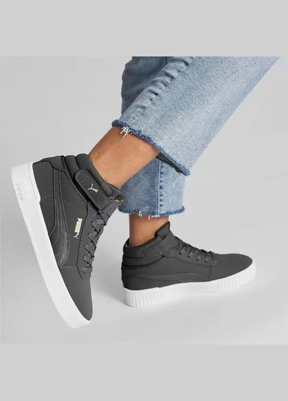 Кроссовки Carina 2.0 Mid Lux Asphalt AsphaltTeam Gold Puma серые демисезоны (302898169)