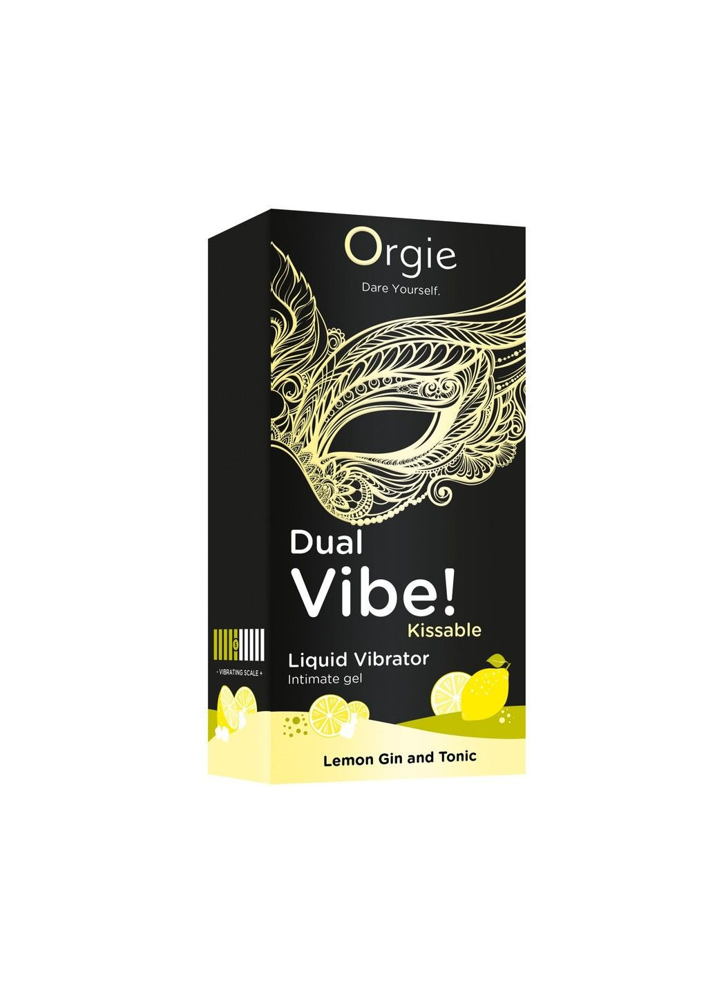 Рідкий вібратор Dual Vibe! Lemon Gin And Tonic Kissable Liquid Vibrator, 15 мл Orgie (345708428)