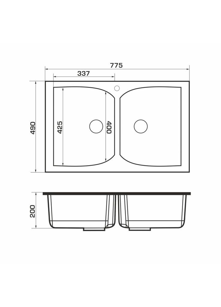 Мийка кухонна (m308578) GRANADO CORDOBA white (372960428)