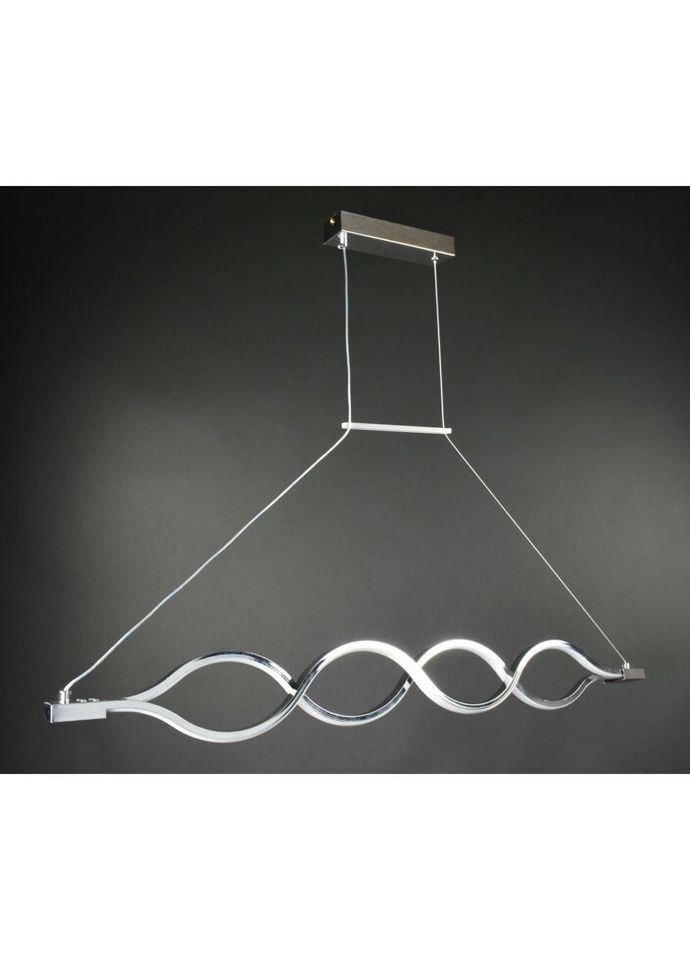 Люстра светодиодная подвесная LED светильник для квартиры на потолок лэд 27441 Хром 30-110х6х102 см. Sunnysky (335975368)