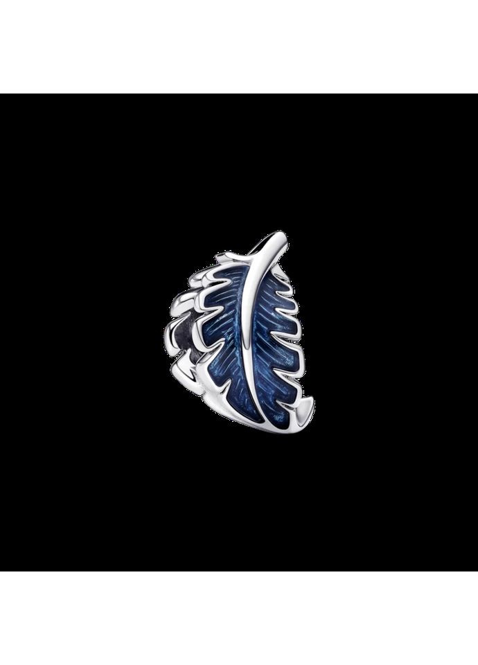 Срібний шарм Пандора "Синє вигнуте пірʼячко" 792576C01 Kabluchka (355348621)