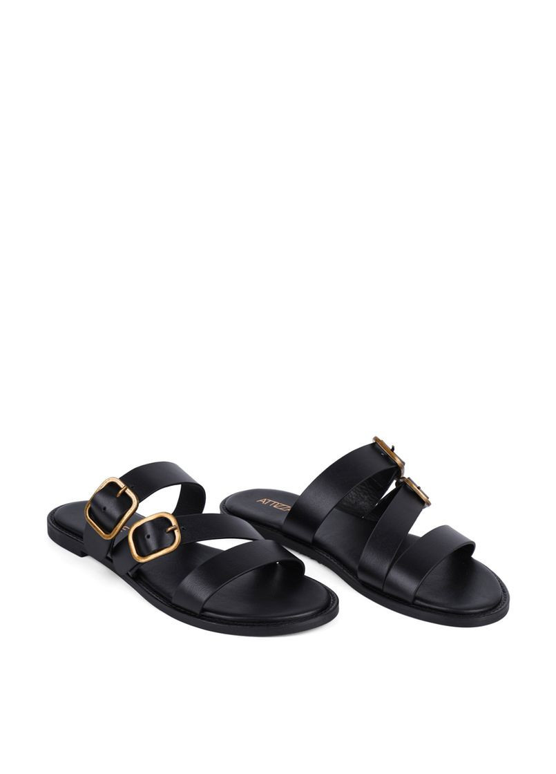 Жіночі Шльопанці 418 25457 Чорний Шкіра Attizzare (330180012)