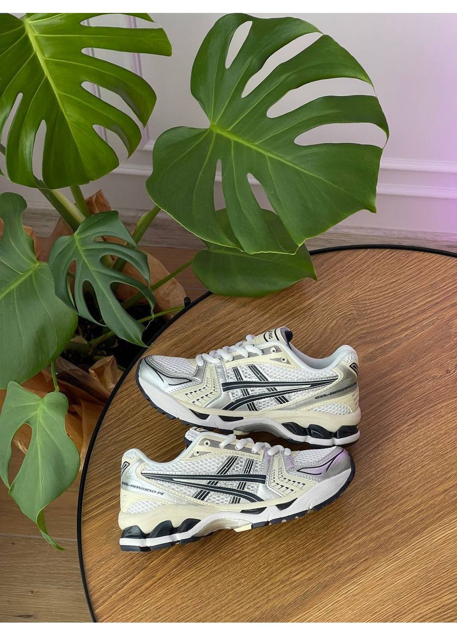 Білі Осінні кросівки чоловічі і жіночі asics gel-kayano 14 white grey black | асікс гель-каяно 14 білі сірі чорні No Brand