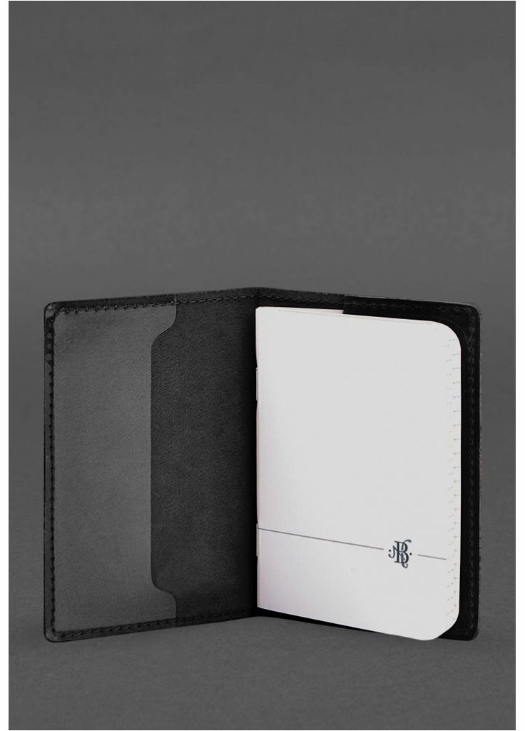 Кожаная обложка для военного билета офицера запаса 8.2 черная Crazy Horse (A-028523) BlankNote (328961538)