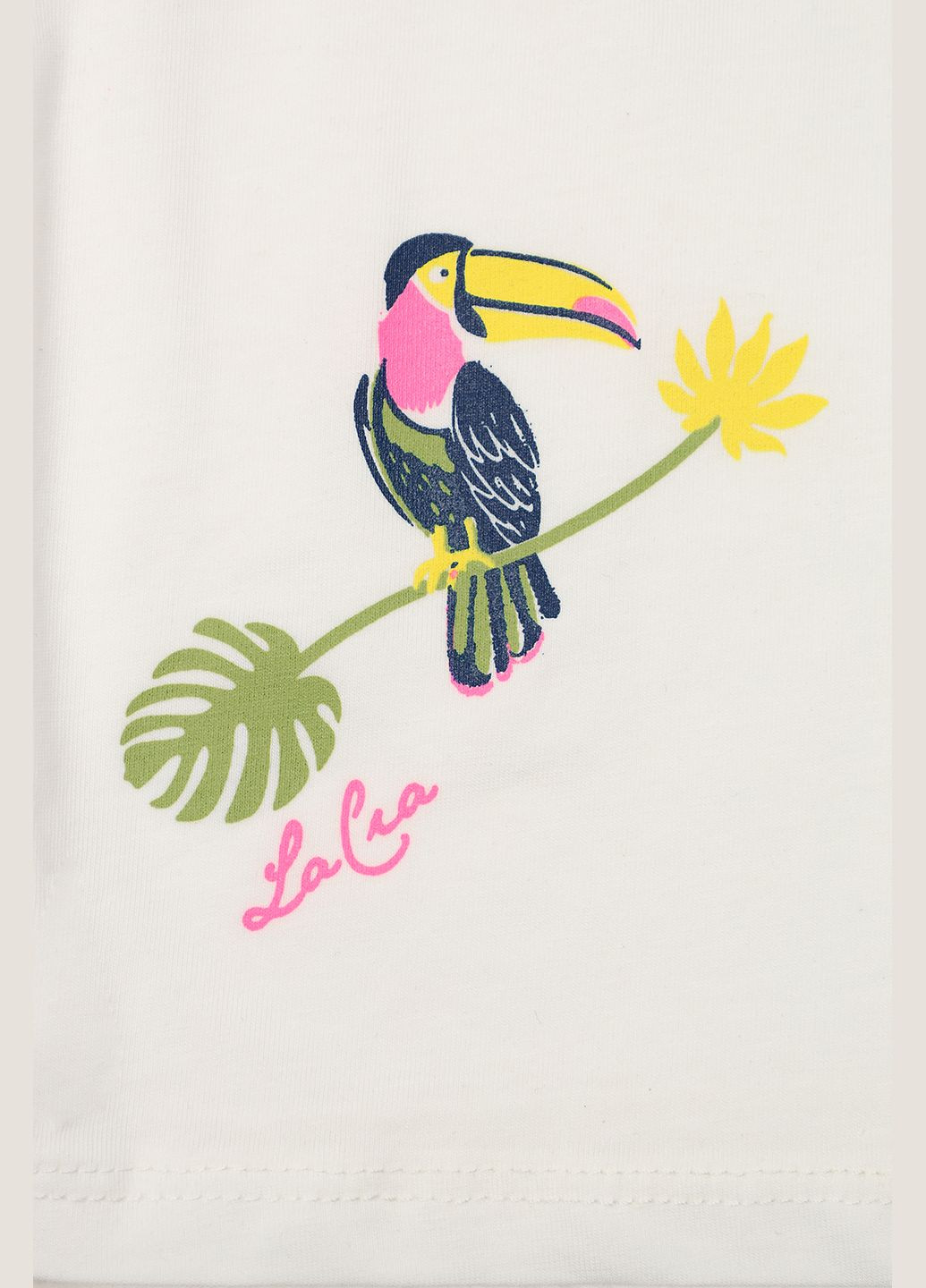 Молочна літня футболка з коротким рукавом для дівчинки колір молочний cb-00274859 Yuki