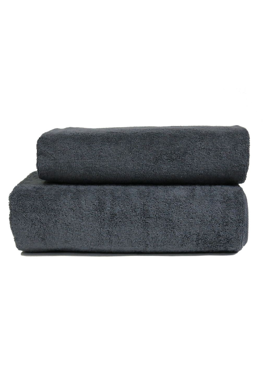 Полотенце Flat Cotton - H-500 (500 г/м2) темно-серый 40*70 PARISA комбинированный