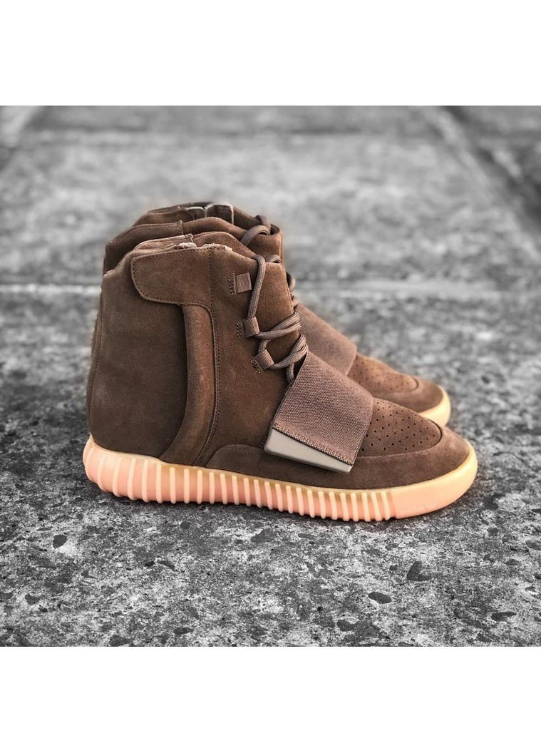 КРОССОВКИ ЖЕНСКИЕ ADIDAS YEEZY BOOST 750 BROWN GUM АДИДАС ИЗИ БУСТ No Brand коричневые демисезоны (369391962)