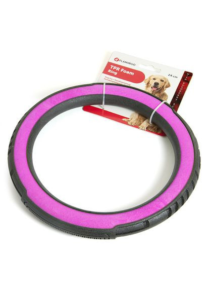 Іграшка для собак кільце з ароматом малини Karlie Foam Livia Ring L діаметр 24 см (5400585072358) Flamingo (279569342)