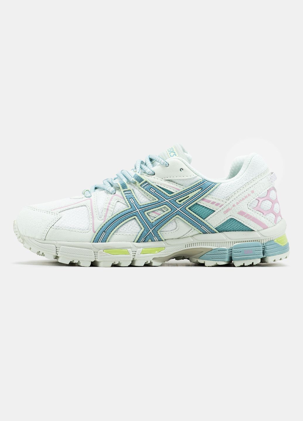 Кроссовки женские Asics Gel-Kahana 8 white blue pink | Асикс Гель-Кахана 8 белые синие розовые No Brand белые демисезоны (315483030)