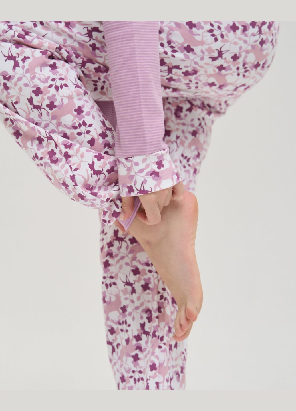 Бузкова всесезон піжама жіноча інтерлок оленя розмір s, m, l, xl кофта + брюки Nicoletta Піжама