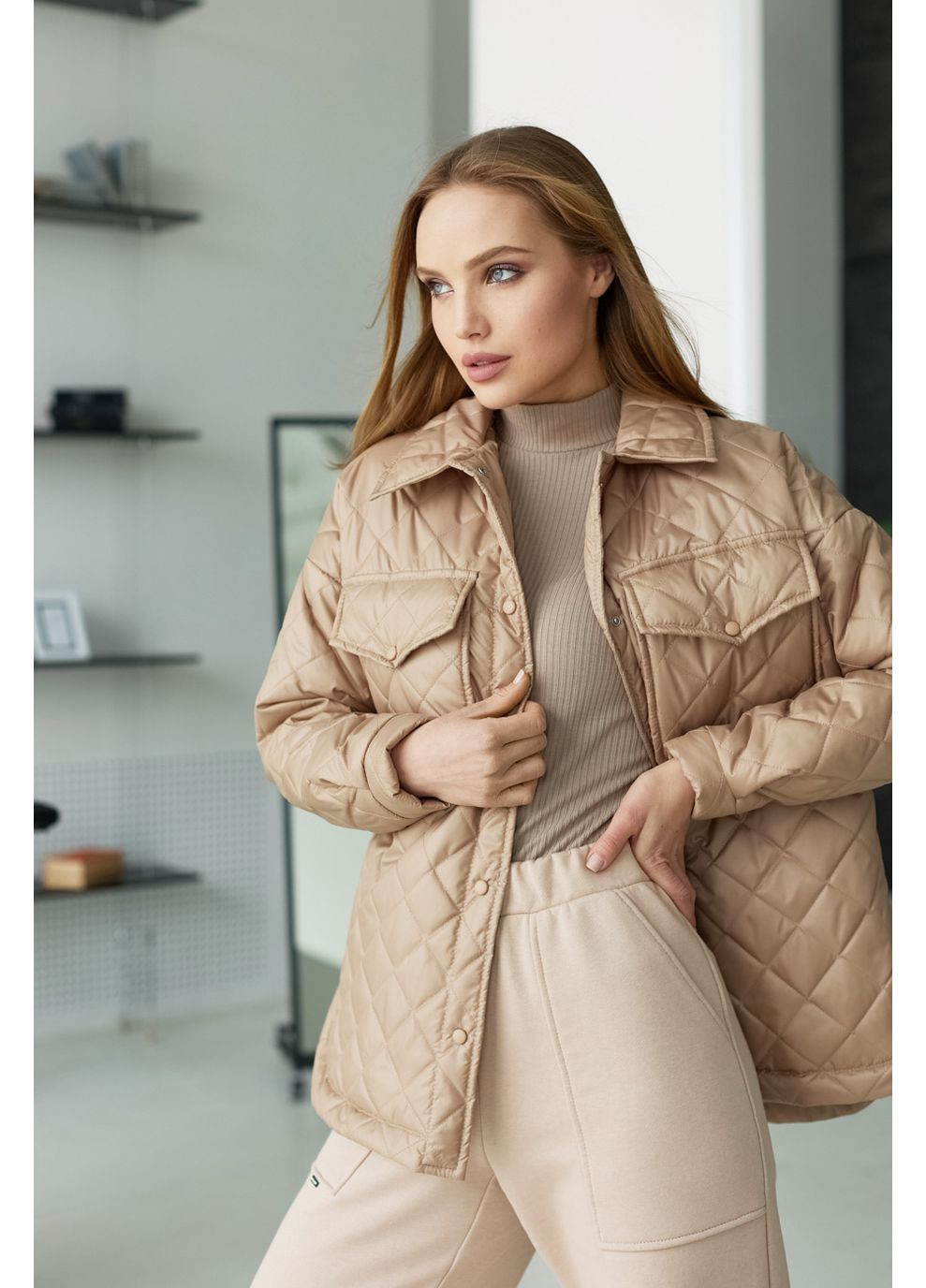 Кофейная демисезонная куртка 1983.5156 Seventeen