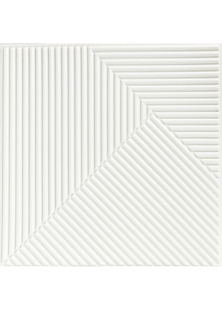 Самоклеюча декоративна 3D панель Бамбук Білий 500х500х5мм SW-00002877 Sticker Wall (366288893)